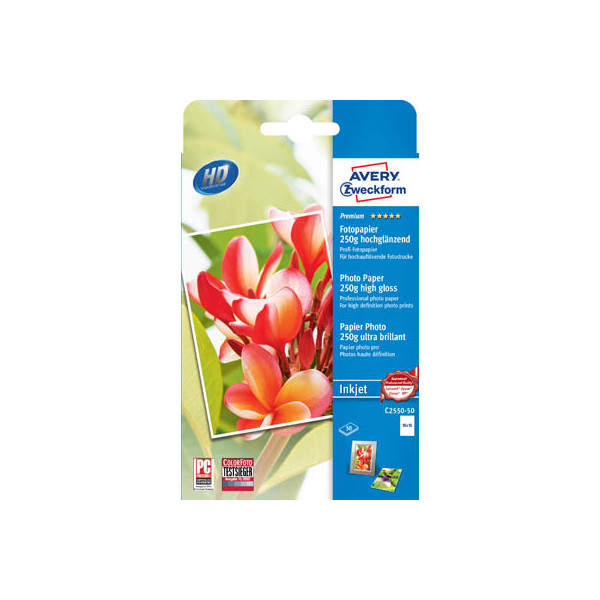 4004182244166 - Fotopapier Premium C2550-50 10x15cm für Inkjet 250g weiß hochglänzend einseitig bedruckbar 4004182244166 50 Stück 4004182244166 - Fotopapier Premium C2550-50 10x15cm für Inkjet 250g weiß hochglänzend einseitig bedruckbar 4004182244166 50 Stück