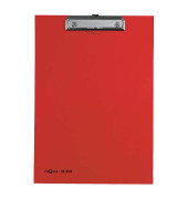 Klemmbrett 24009-01 A4 rot Karton mit Kunststoffüberzug inkl Aufhängeöse 
