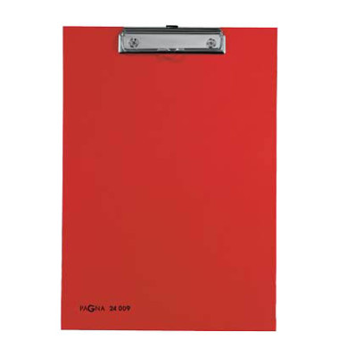 Klemmbrett 24009-01, A4, rot, Karton mit Kunststoffüberzug, inkl Aufhängeöse