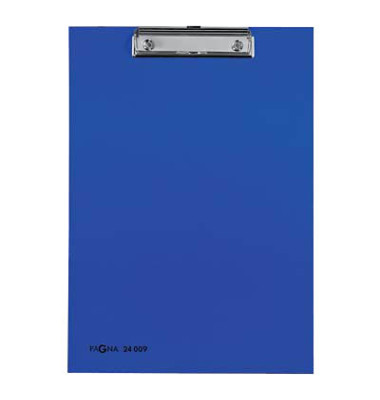 Klemmbrett 24009-02, A4, blau, Karton mit Kunststoffüberzug, inkl Aufhängeöse
