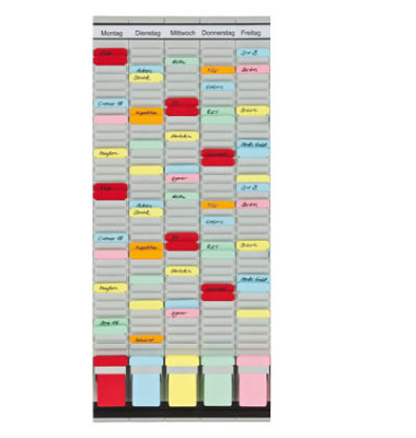 Steckplantafel PV-Set2 mit 5 Trägern à 35 Fächer