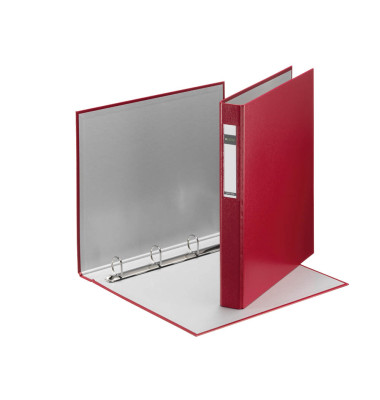 Ringbuch Standard 4212-00-25, A4 4 Ringe 25mm Ring-&Oslash; Karton, PP-kaschiert rot