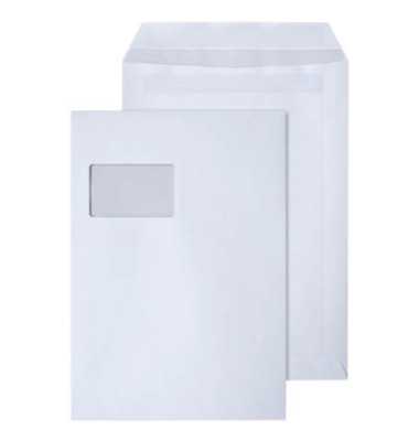 Versandtaschen 2343PR, C4, mit Fenster, selbstklebend, 100g, weiß