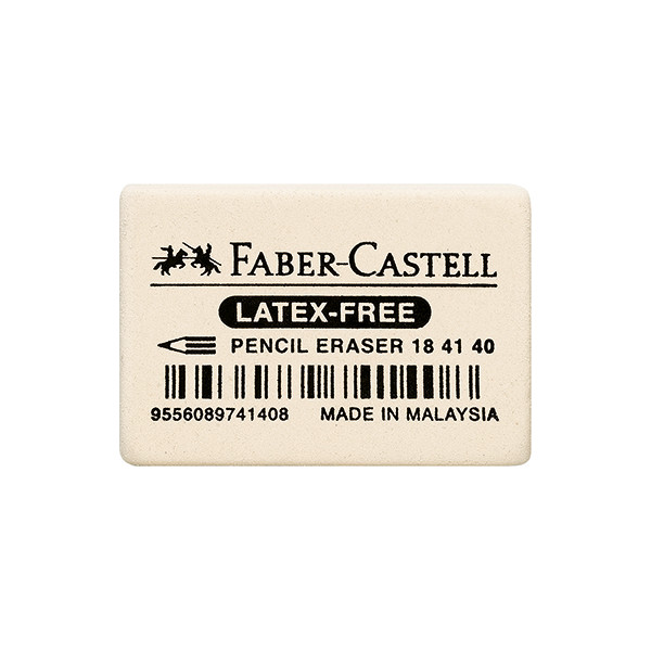 9556089741408 - Faber Castell - Radierer Bleistifte Buntstifte 25 x 07 x 37 cm (b x h x l) Kautschuk weiß