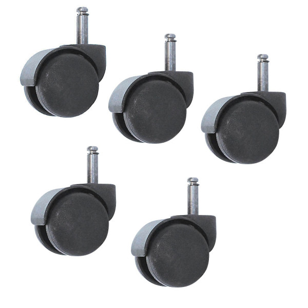 4032376007532 - Bürostuhl-Ersatzrollen ROG WEICHE BÖDEN 9993S GROSSE TEPPICHB Stiftlänge 17mm StiftØ 11mm für Teppichboden schwarz 4032376 5 Stück 4032376007532 - Bürostuhl-Ersatzrollen ROG WEICHE BÖDEN 9993S GROSSE TEPPICHB Stiftlänge 17mm StiftØ 11mm für Teppichboden schwarz 4032376 5 Stück