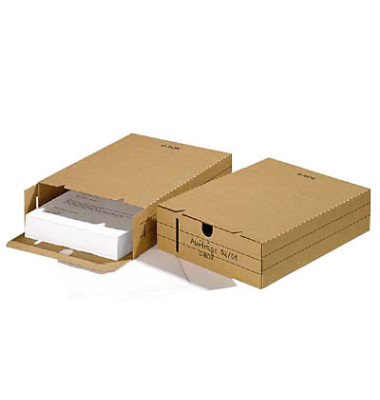 Archivbox 555K25, braun, innen 23,6x8x31,7cm, Karton Archivbox 555K25, braun, innen 23,6x8x31,7cm, Karton