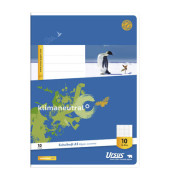 Schulheft 040516010 Style, Lineatur 10 / kariert mit wei&szlig;em Rand / keine, A5, 80g, blau, 16 Blatt / 32 Seiten