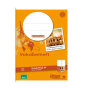 Vokabelheft 040632053, Lineatur 53 / Lineatur 53, A6, 80g, braun, 32 Blatt / 64 Seiten