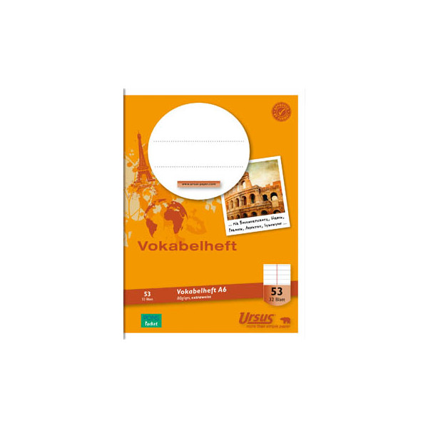 9002244555675 - Vokabelheft 040632053 Lineatur 53   Lineatur 53 A6 80g braun 32 Blatt   64 Seiten 9002244555675 Staufen
