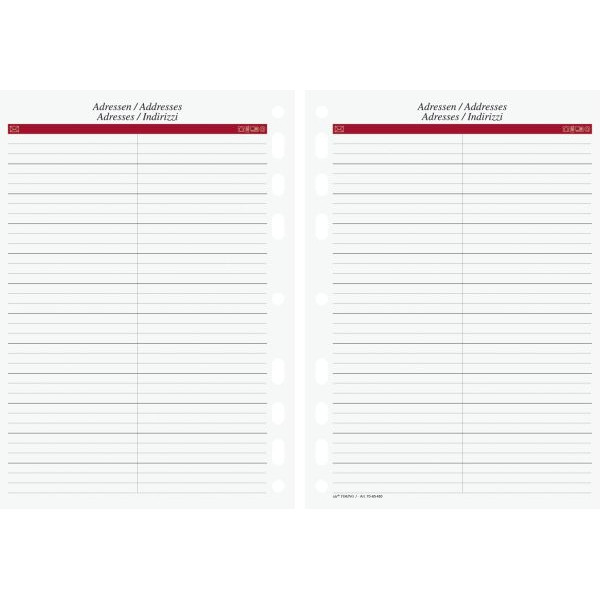 Rido / Ide Ersatzeinlage Timing 1 Adressen und Telefonregister 14,8x21cm