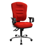 Bürodrehstuhl Softec Synchro Deluxe mit Armlehnen rot