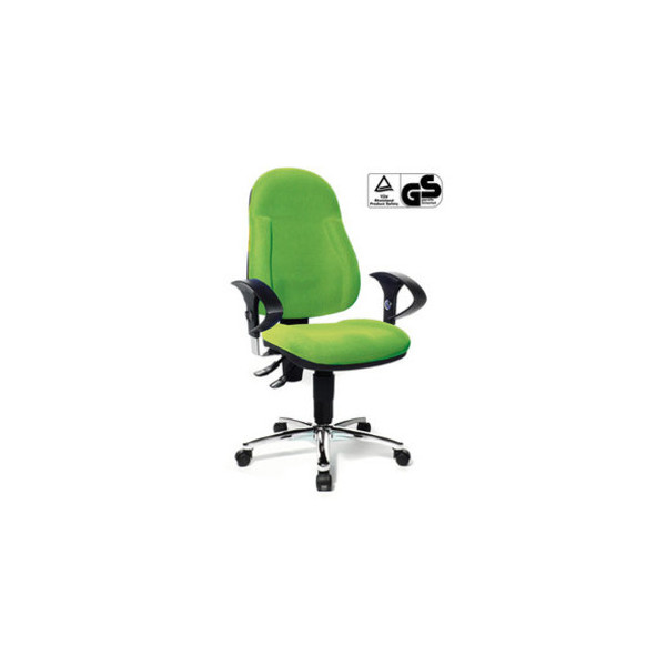 4014296963341 - Bürostuhl Wellpoint Deluxe apfelgrün mit Armlehnen bis 110kg 4014296963341 Topstar