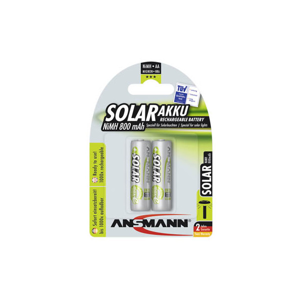 4013674003525 - 5035513 Akkus -Universal- 1x2 Ansmann maxE NiMH Akku Mignon AA 800 mAh SOLAR  5035513 5035513 4013674003525