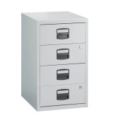 Standcontainer PFA4S445 PFA, lichtgrau, 4 Schubladen, Metall, abschlie&szlig;bar