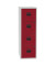 Hängeregistraturschrank 41,3 x 40 x 128,3 cm 4 Schubfächer lichtgrau/rot
