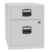 Rollcontainer PFAM1S1F445 PFA, lichtgrau, 2 Schubladen, Metall, abschlie&szlig;bar