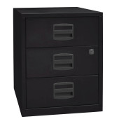 Rollcontainer PFA PFAM3S433 Metall schwarz, 3 normale Schubladen, abschließbar
