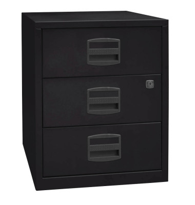 Rollcontainer PFA PFAM3S433 Metall schwarz, 3 normale Schubladen, abschließbar