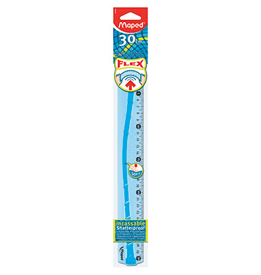 Kunststoff-Lineal Flex M244030 farbig sortiert 30cm unzerbrechlich