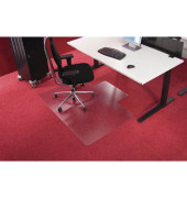 Bodenschutzmatte Roll-o-Grip 120 x 150 cm Form L für Teppichböden transparent Makrolon