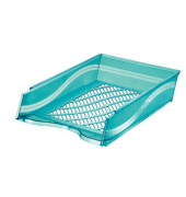Briefablage 60100BLT A4 / C4 blau-transparent Kunststoff stapelbar