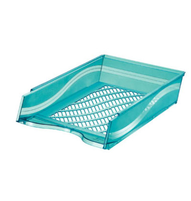 Briefablage 60100BLT A4 / C4 blau-transparent Kunststoff stapelbar