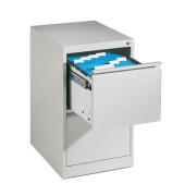 Hängeregistraturschränke einbahnig 2 Schubfächer lichtgrau