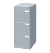 Hängeregistraturschränke einbahnig 3 Schubfächer silber
