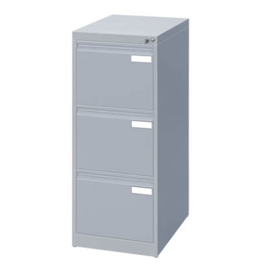 Hängeregistraturschränke einbahnig 3 Schubfächer silber