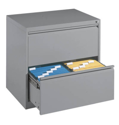 H&auml;ngeregistraturschrank 12912312S10004 C 2000 Acurado, silber, 2 Schubladen, 2-bahnig