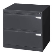 Hängeregistraturschränke doppelbahnig, 2 Schubfächer, anthrazit