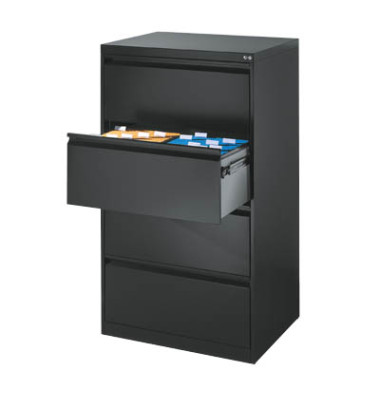H&auml;ngeregistraturschrank 12934312S10001 C 2000 Acurado, anthrazit, 4 Schubladen, 2-bahnig
