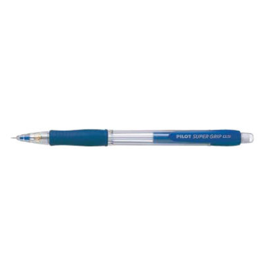 Druckbleistift SUPER GRIP, H-185-SL-L 3011003, Härte HB, 0,5mm, blau/transparent, mit Radiergummi