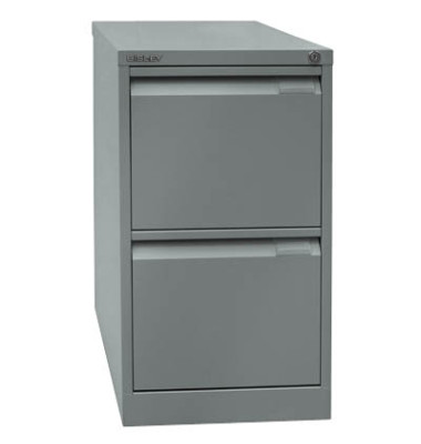 H&auml;ngeregistraturschrank 3623355 Office, silber, 2 Schubladen, 1-bahnig