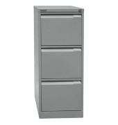 Hängeregistraturschrank 41,3 x 62,2 x 101,6 cm 3 Schubfächer silber