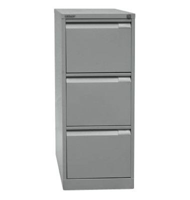 Hängeregistraturschrank 41,3 x 62,2 x 101,6 cm 3 Schubfächer silber