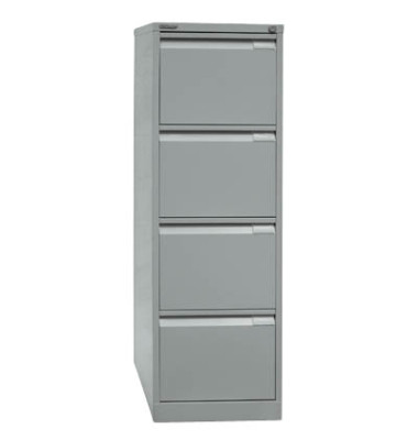 H&auml;ngeregistraturschrank 3643355 Office, silber, 4 Schubladen, 1-bahnig