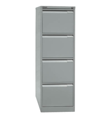 Hängeregistraturschrank 41,3 x 62,2 x 132,1 cm 4 Schubfächer silber