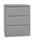 H&auml;ngeregistraturschrank DF3355 Office, silber, 3 Schubladen, 2-bahnig