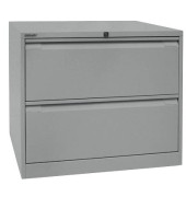 H&auml;ngeregistraturschrank DF2355 Office, silber, 2 Schubladen, 2-bahnig