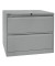 H&auml;ngeregistraturschrank DF2355 Office, silber, 2 Schubladen, 2-bahnig