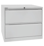 H&auml;ngeregistraturschrank DF2645 Office, lichtgrau, 2 Schubladen, 2-bahnig
