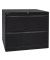 H&auml;ngeregistraturschrank DF2633 Office, schwarz, 2 Schubladen, 2-bahnig