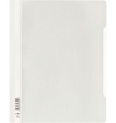 Schnellhefter 257002, A4+, weiß, Polyvinylchlorid (PVC), Vorderdeckel transparent