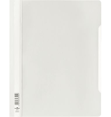 Schnellhefter 257002, A4+, weiß, Polyvinylchlorid (PVC), Vorderdeckel transparent