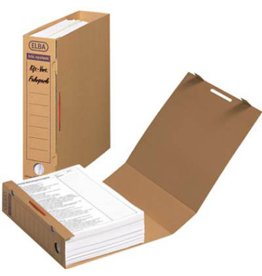 Archivbox tric system 100421088, A4, braun, Wellpappe