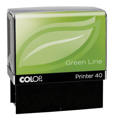 Textstempel Green Line Printer 40 6 Zeilen selbstfärbend ohne Logo