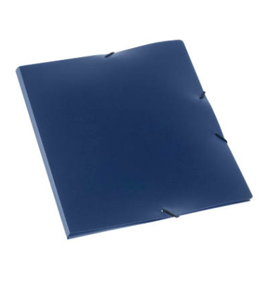 Eckspannmappe 9038-00765, A4 blau Polypropylen (PP), mit 3 Einschlagklappen