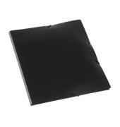 Eckspannmappe 9038-00766, A4 schwarz Polypropylen (PP), mit 3 Einschlagklappen