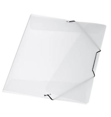 Eckspannmappe 9038-00768, A4 transparent Polypropylen (PP), mit 3 Einschlagklappen